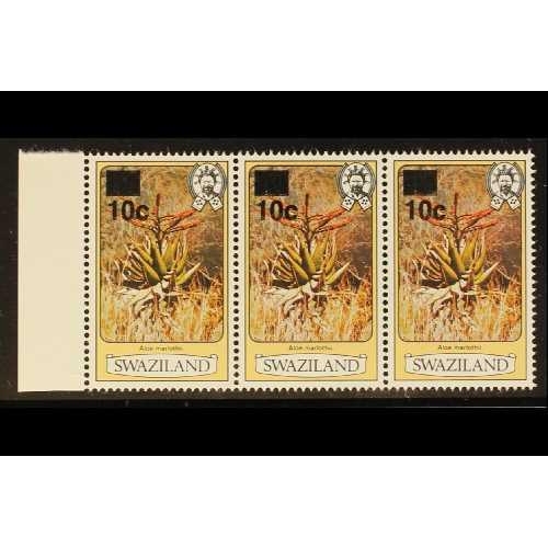 462 - SWAZILAND 1984 10c on 4c surcharge perf 13½ without imprint date, SG 471, never hinged mint marginal... 