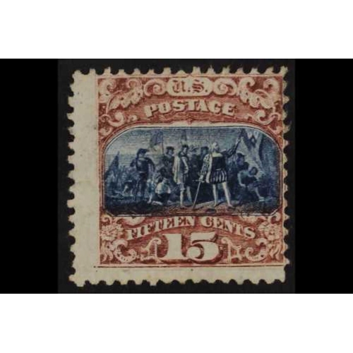 483 - UNITED STATES 1869 15c brown & blue, type II, Scott 119, SG 121, unused, no gum. Cat $1200