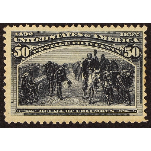 484 - UNITED STATES 1893 Columbian Exposition 50c slate blue, Scott 240, mint with part original gum, smal... 