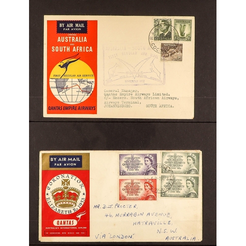 50 - AUSTRALIA 1931-58 FLIGHT COVERS incl.  First Flight 1931 Australia to England, 1951 Sydney to Amster... 