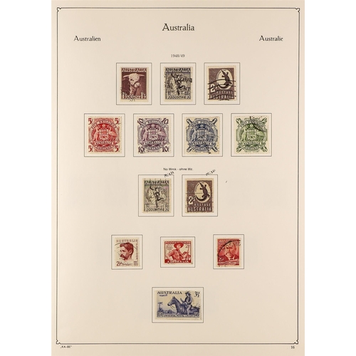 51 - AUSTRALIA 1937-53 USED COLLECTION near complete on printed album pages, mostly fine used, includes 1... 