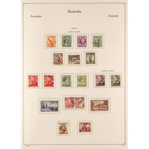 51 - AUSTRALIA 1937-53 USED COLLECTION near complete on printed album pages, mostly fine used, includes 1... 