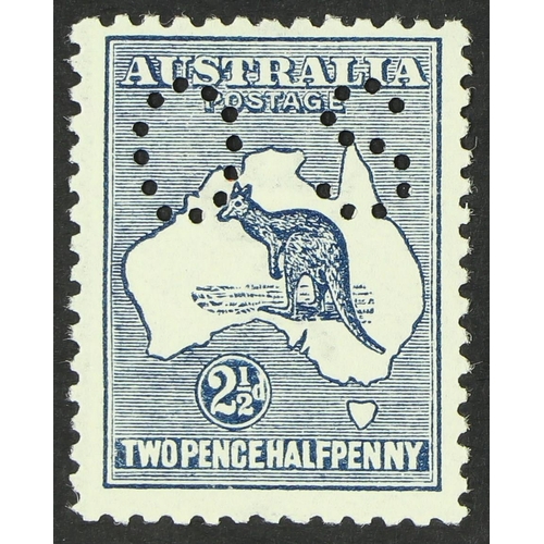 56 - AUSTRALIA OFFICIAL 1914 2½d indigo Kangaroo, small 