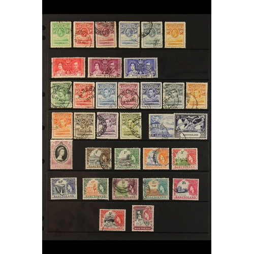 74 - BASUTOLAND 1933-63 used collection incl. 1r/10s etc. (60+ stamps)