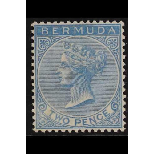 84 - BERMUDA 1866 2d dull blue, SG 3, fine mint. Cat. £550.