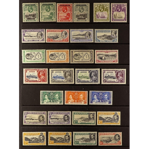 100 - ASCENSION 1922-49 MINT COLLECTION incl. 1922 opts set to 2d, 1934 Pictorials set to 1s, 1935 Jubilee... 