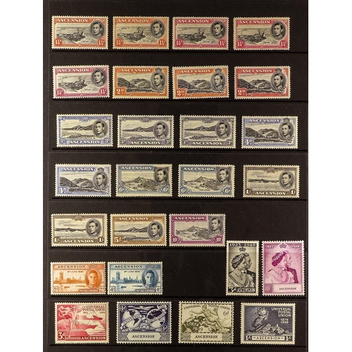 100 - ASCENSION 1922-49 MINT COLLECTION incl. 1922 opts set to 2d, 1934 Pictorials set to 1s, 1935 Jubilee... 