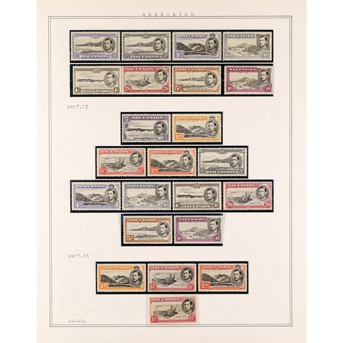 104 - ASCENSION 1937-53 COMPLETE FINE MINT with all SG listed perf and shade varieties, 1948 Silver Weddin... 