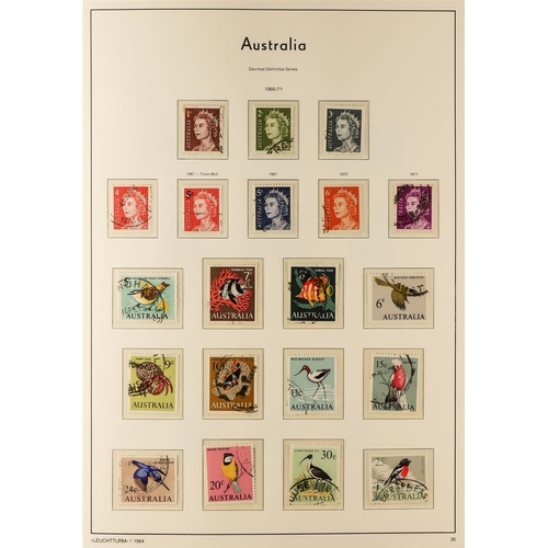 111 - AUSTRALIA 1913-1985 EXTENSIVE USED COLLECTION in a Lighthouse hingeless album, incl. Roos to 2s, KGV... 