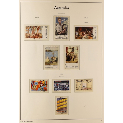 111 - AUSTRALIA 1913-1985 EXTENSIVE USED COLLECTION in a Lighthouse hingeless album, incl. Roos to 2s, KGV... 