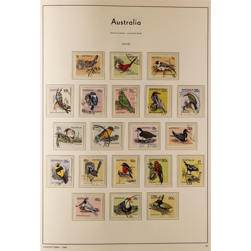 111 - AUSTRALIA 1913-1985 EXTENSIVE USED COLLECTION in a Lighthouse hingeless album, incl. Roos to 2s, KGV... 