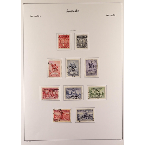 114 - AUSTRALIA 1913-36 USED COLLECTION incl. 1913-14 Kangaroos set to 1s, 1913-14 1d both shades & 6d Koo... 