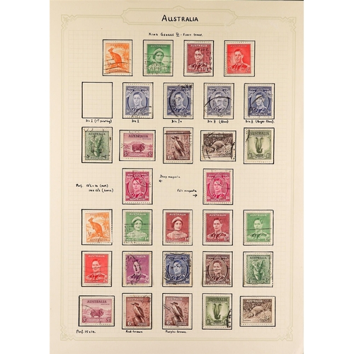 119 - AUSTRALIA 1937-70 USED COLLECTION incl. 1937-49 complete sets for both perfs with most of the additi... 