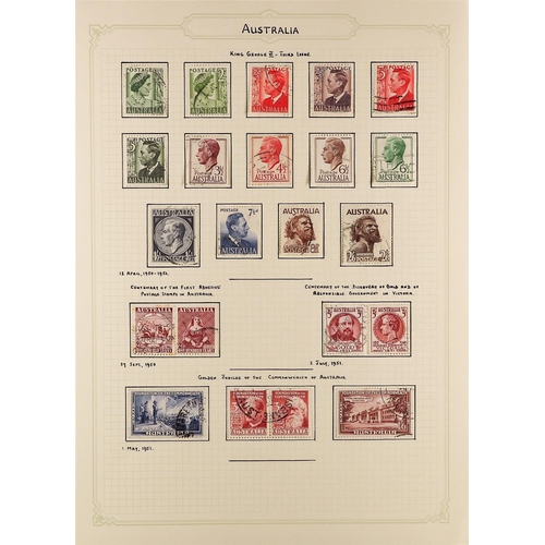 119 - AUSTRALIA 1937-70 USED COLLECTION incl. 1937-49 complete sets for both perfs with most of the additi... 