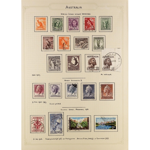 119 - AUSTRALIA 1937-70 USED COLLECTION incl. 1937-49 complete sets for both perfs with most of the additi... 