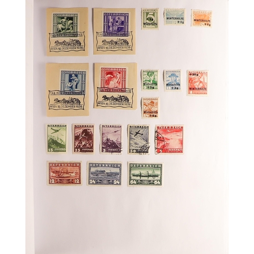 121 - AUSTRIA 1850-1945 collection in two albums, with good general ranges from classic imperfs through to... 