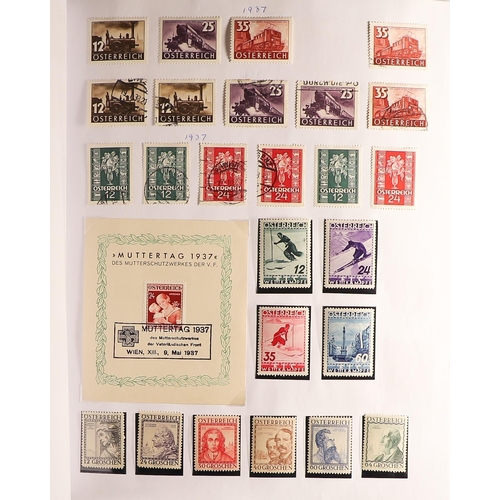 121 - AUSTRIA 1850-1945 collection in two albums, with good general ranges from classic imperfs through to... 