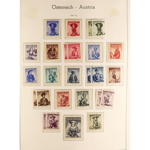 122 - AUSTRIA 1945-90's mint or never hinged and used collections in two Lighthouse hingeless albums, furt... 