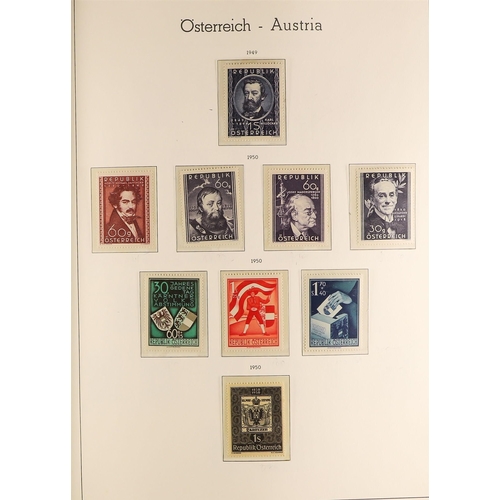 122 - AUSTRIA 1945-90's mint or never hinged and used collections in two Lighthouse hingeless albums, furt... 