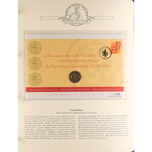 13 - COIN COVER AND STAMP COLLECTION - ROYALTY in 5 custom albums. Mainly featuring The Queen's Golden Ju... 