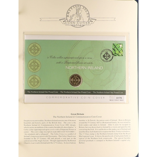 13 - COIN COVER AND STAMP COLLECTION - ROYALTY in 5 custom albums. Mainly featuring The Queen's Golden Ju... 