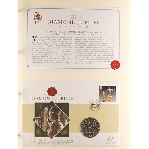 14 - COIN COVER COLLECTION - ROYALTY featuring the Diamond Wedding, Diamond Jubilee and the Golden Weddin... 