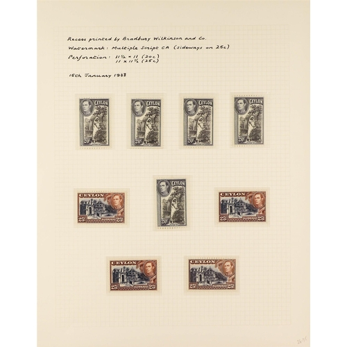 155 - CEYLON 1938-49 KGVI ISSUE mint (some nhm) collection with each issue identified, arranged in date or... 