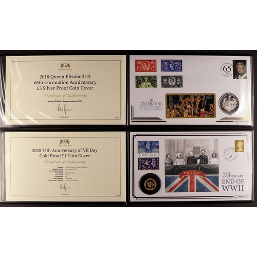 24 - COIN COVER COLLECTION. Comprising of 2020 180th Anniversary of the Penny Black, Gibraltar 22 Carat G... 