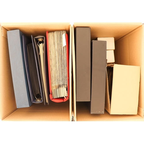 28 - COLLECTIONS & ACCUMULATIONS LARGE ESTATE BALANCE IN FIVE BOXES incl. Belgium with better earlier per... 