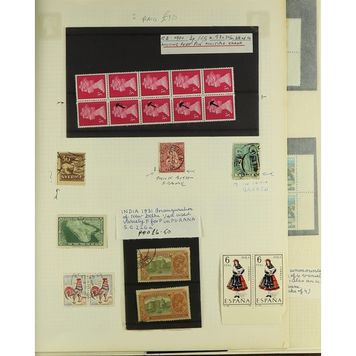 34 - COLLECTIONS & ACCUMULATIONS FASCINATING PHILATELIC A-Z COLLECTION written up in two albums, with wor... 