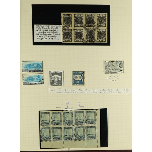 34 - COLLECTIONS & ACCUMULATIONS FASCINATING PHILATELIC A-Z COLLECTION written up in two albums, with wor... 