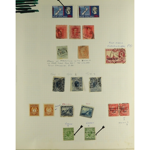 34 - COLLECTIONS & ACCUMULATIONS FASCINATING PHILATELIC A-Z COLLECTION written up in two albums, with wor... 