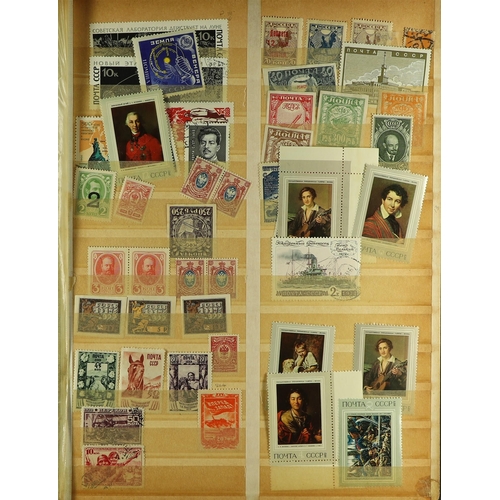 38 - COLLECTIONS & ACCUMULATIONS WORLD IN STOCKBOOKS WITH MUCH EARLIER MATERIAL in a box, with all world ... 