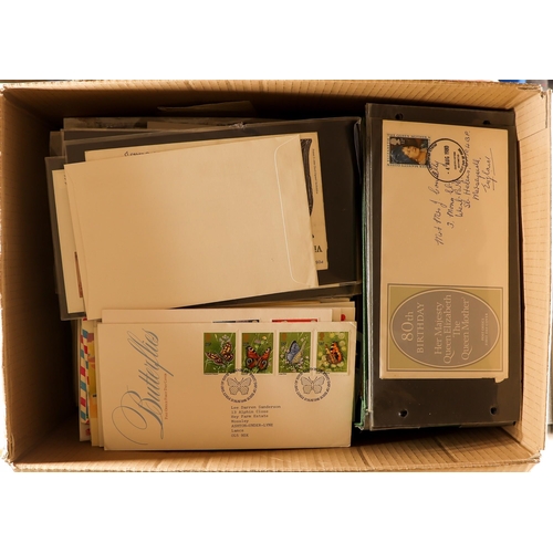 47 - COLLECTIONS & ACCUMULATIONS 1840's - 2010's COVERS & CARDS a box of Commercial covers, picture postc... 