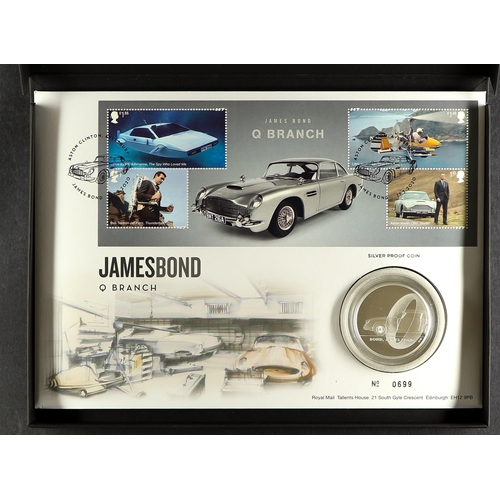 5 - COIN COVER 2020 Silver Proof James Bond coin cover issued by the Royal Mail, comes with presentation... 