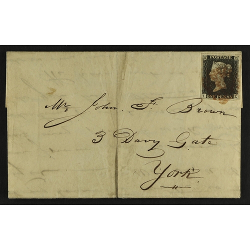 513 - GB.PENNY BLACKS 1840 1d black, plate 1B 