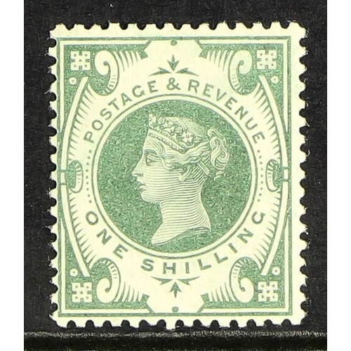 611 - GB.QUEEN VICTORIA 1887 1s dull green Jubilee, SG 211, very fine mint with barest trace of a hinge. C... 