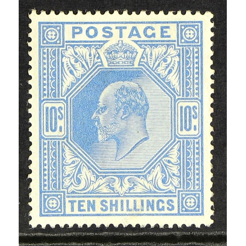 642 - GB.EDWARD VII 1911-13 10s blue, SG 319, mint with small surface rub at base. Cat. £1100.