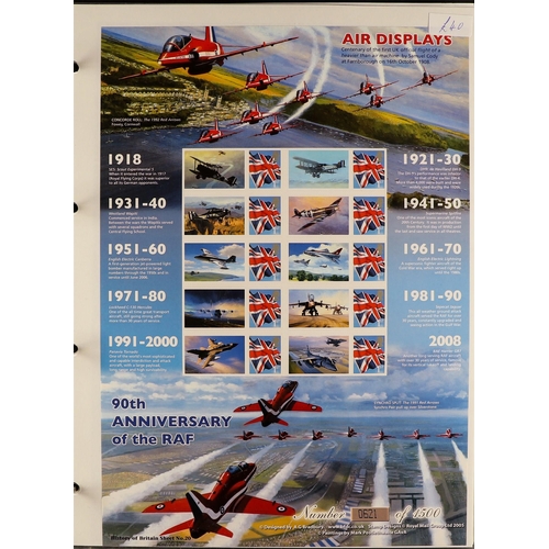 694 - GB.ELIZABETH II BRADBURY SMILER SHEETS History of the World Series of 44 different sheets 1-50 (miss... 