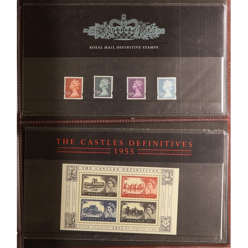 703 - GB.ELIZABETH II MACHIN & REGIONAL PRESENTATION PACKS collection in two Royal Mail albums, with value... 