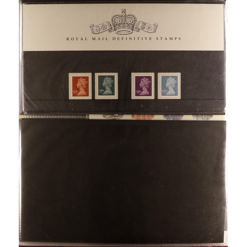 703 - GB.ELIZABETH II MACHIN & REGIONAL PRESENTATION PACKS collection in two Royal Mail albums, with value... 