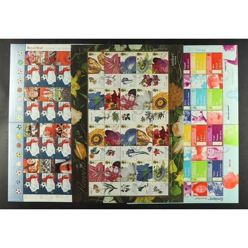 727 - GB.ELIZABETH II SMILER SHEET - USED COLLECTION Small group of 16, all different, early Post Office S... 