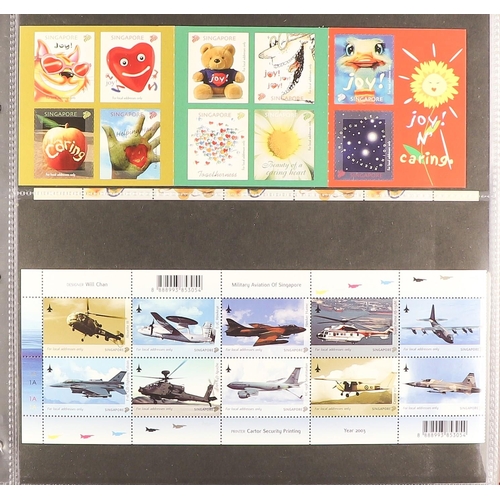 73 - COLLECTIONS & ACCUMULATIONS WORLD IN TWO BOXES incl. Singapore to 2000-06 never hinged mint sets and... 