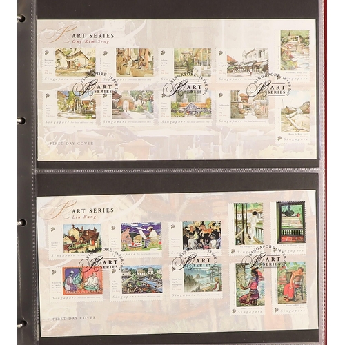 73 - COLLECTIONS & ACCUMULATIONS WORLD IN TWO BOXES incl. Singapore to 2000-06 never hinged mint sets and... 