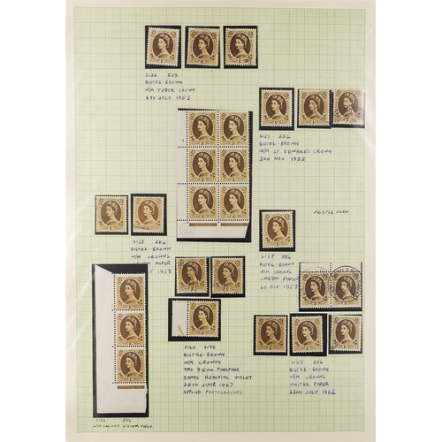 730 - GB.ELIZABETH II WILDINGS COLLECTION written up in an album, arranged by value with mint (much never ... 