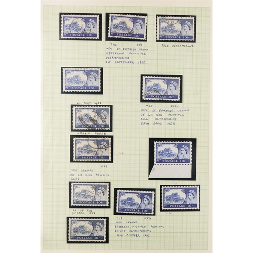 730 - GB.ELIZABETH II WILDINGS COLLECTION written up in an album, arranged by value with mint (much never ... 