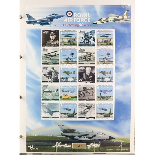 732 - GB.ISLANDS ISLE OF MAN SMILER SHEETS. A small selection with some duplication in an album. Together ... 