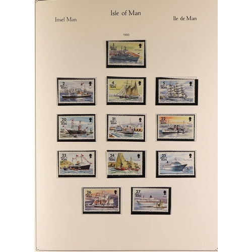 737 - GB.ISLANDS ISLE OF MAN IN KABE ALBUM from 1958 to 1995. Near complete.