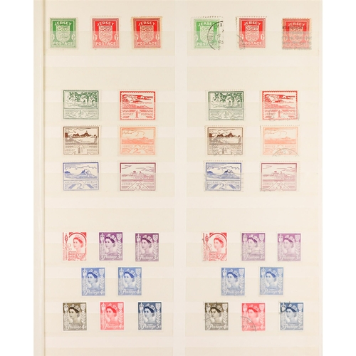 739 - GB.ISLANDS JERSEY 1941-89 never hinged mint and used collection in a large stockbook, incl. miniatur... 