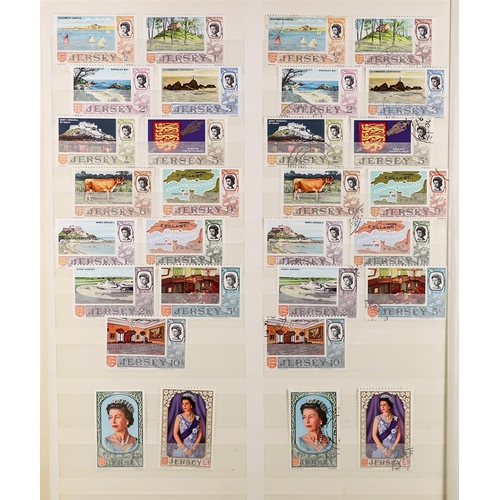 739 - GB.ISLANDS JERSEY 1941-89 never hinged mint and used collection in a large stockbook, incl. miniatur... 